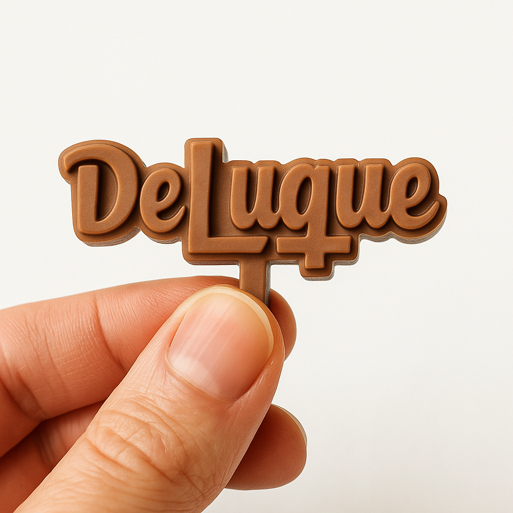Food-Safe Personalized Silicone Mold, Custom Chocolate Cupcake Toppers