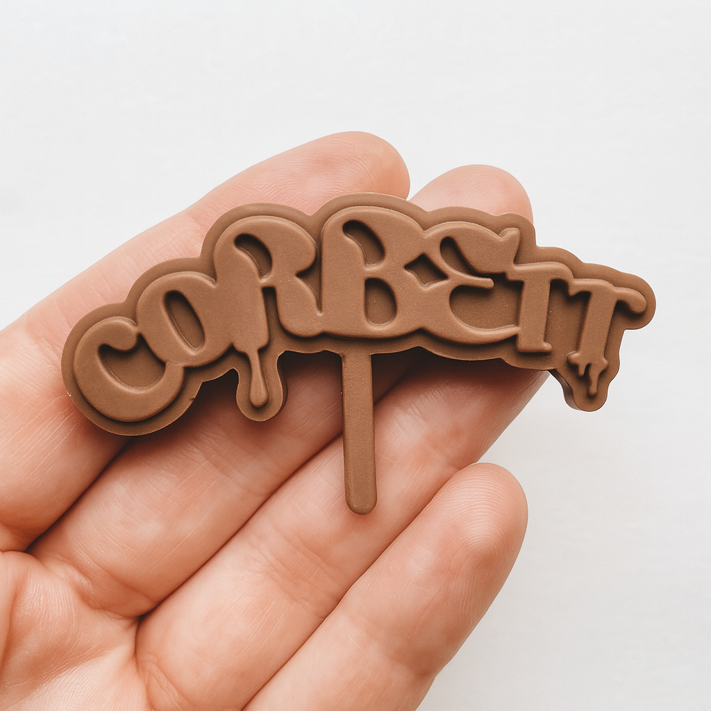 Food-Safe Personalized Silicone Mold, Custom Chocolate Cupcake Toppers