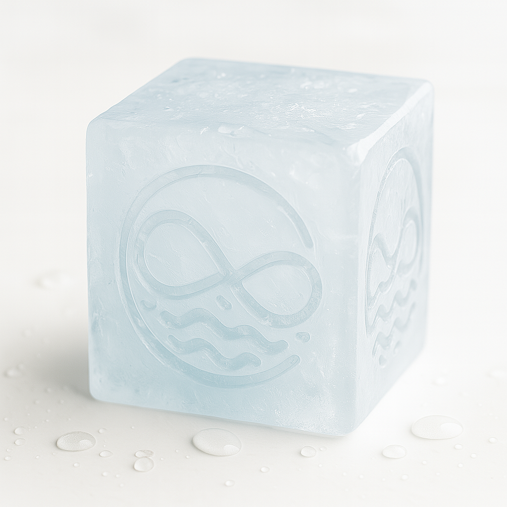 Custom Logo Ice Cube Mold - Personalized 12-Cavity Silicone Mold | MoldeSilicona