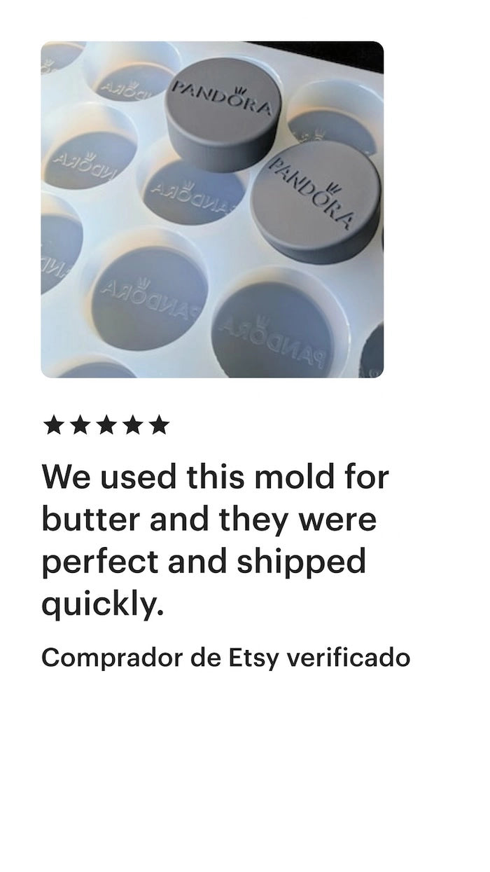 Custom Oval Soap Silicone Mold with Logo – 3”x1” Mold with 12 Cavities for Branding Soap Bars