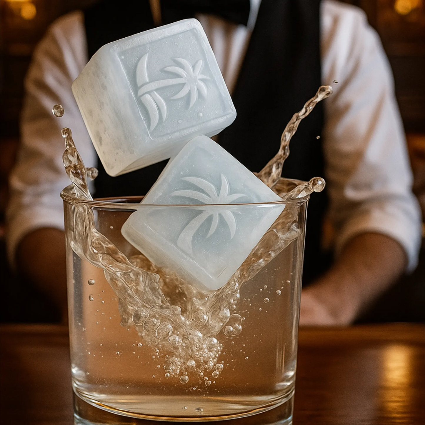 Custom Logo Ice Cube Mold - Personalized 12-Cavity Silicone Mold | MoldeSilicona