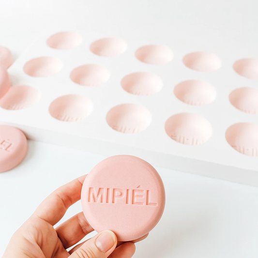 Custom Silicone Soap Mold, 12 Cavities | Custom Logo Shaving Soap Mold