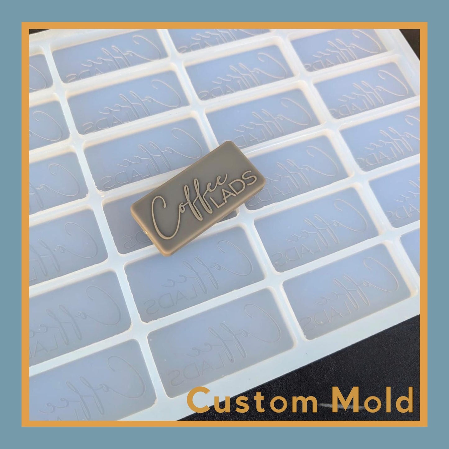 Custom Name Mold for Resin – Personalized 24 Cavity Silicone Mold
