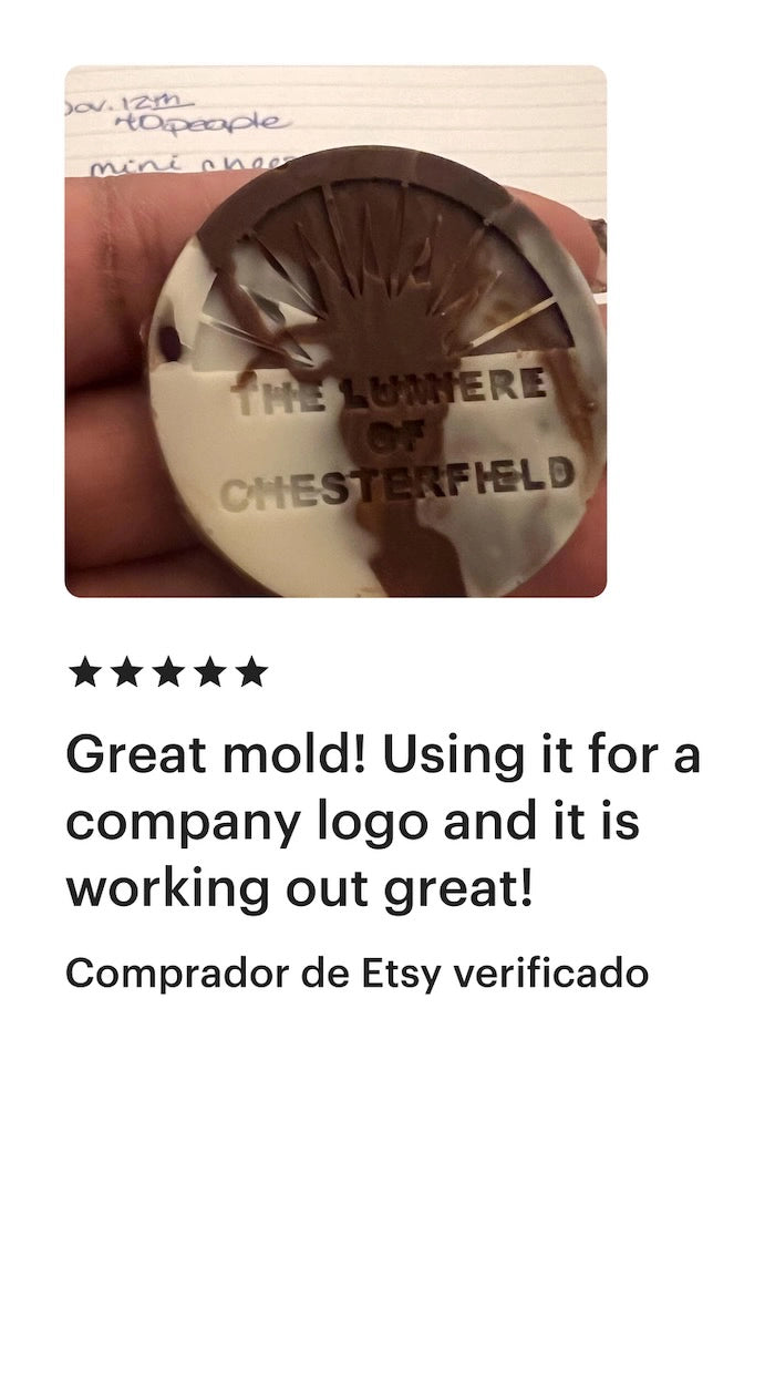 Moule en silicone personnalisé avec logo – 20 cavités (40 x 20 mm)